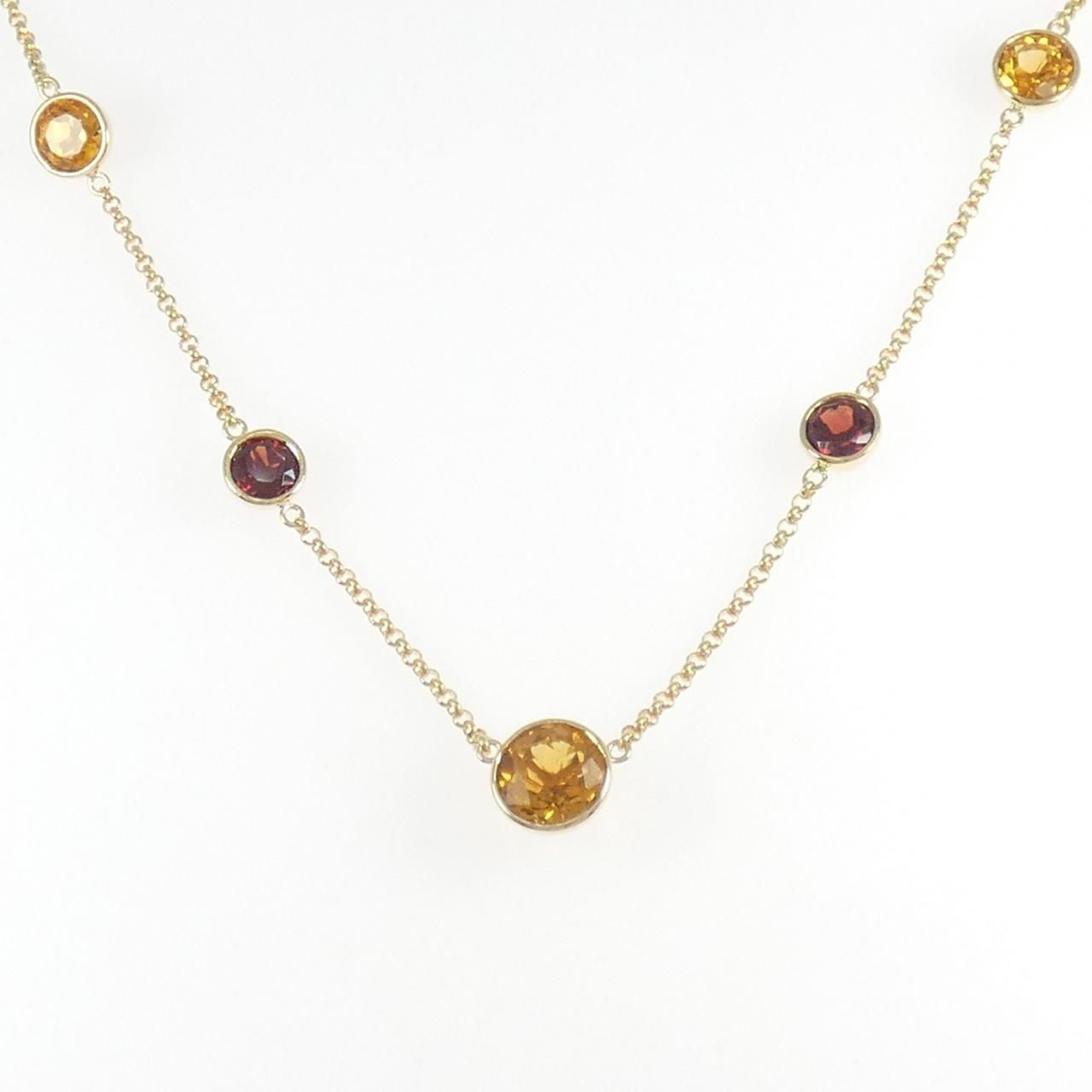 K18YG シトリン ネックレス 4.00CT