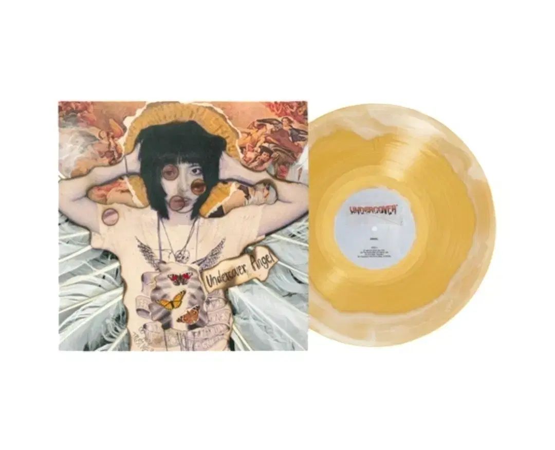 渦巻き模様の 正規 1 家 覆面 天使 LP GOLD ＆ ホワイド スワール
