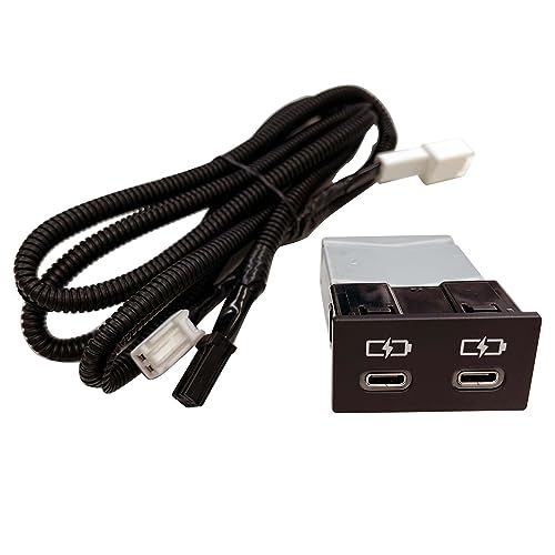 [Jusby] 新型プリウス 60系用 後部座席用USBソケット&ケーブルSET 後席USB タイプC 純正ソケット採用 リヤシート用 USB追加アダプタ パーツ アクセサリーts
