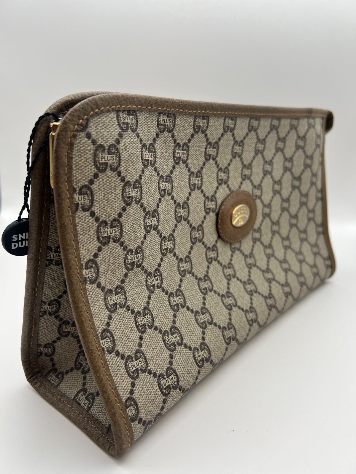 【希少】グッチプラス クラッチバッグ オールドグッチ GG柄 ロゴパッチ PVC GUCCI PLUS オールドグッチ GG柄 クラッチバッグ セカンドバッグ PVC