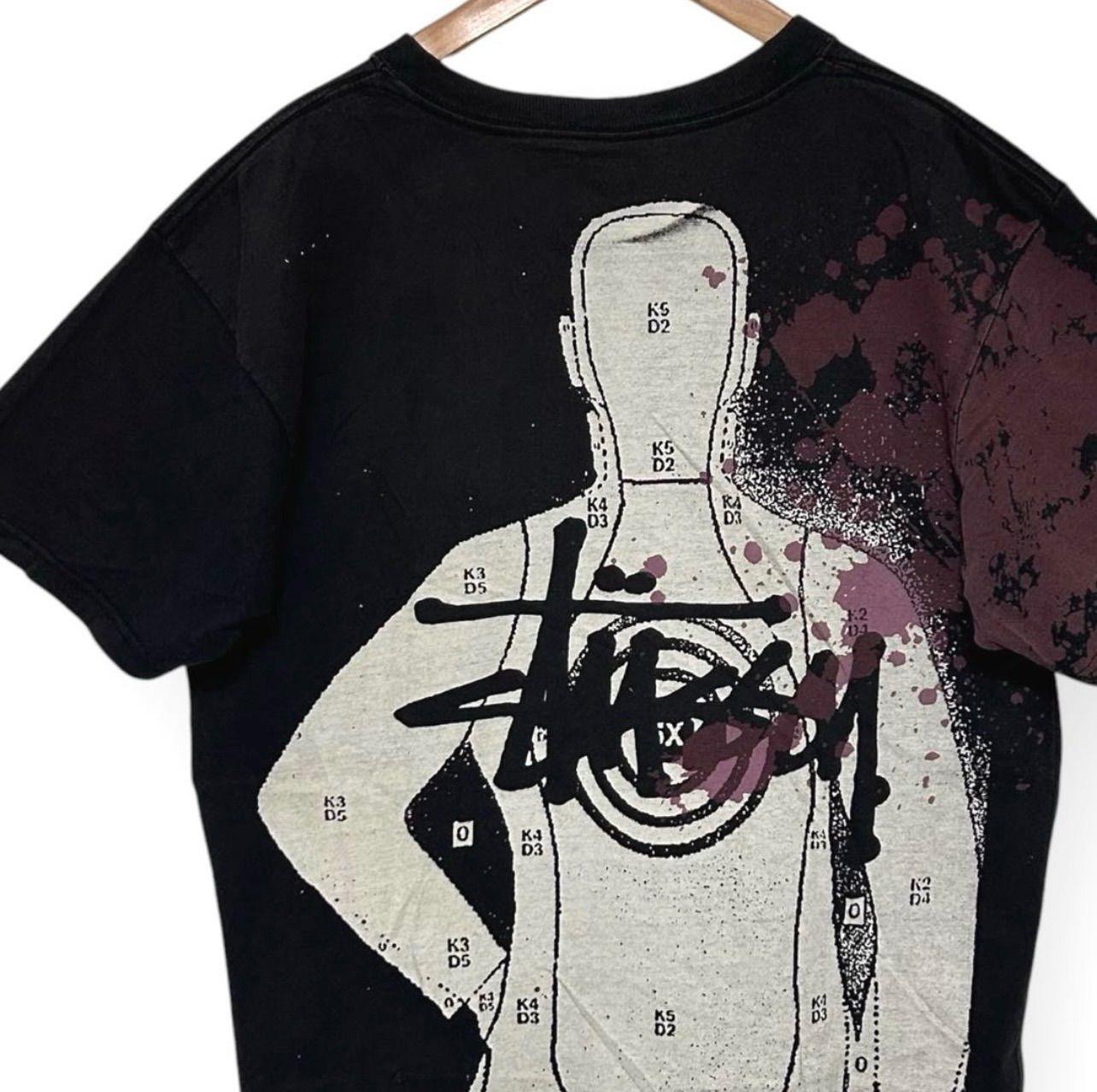 入手困難 USA製 OLD STUSSY CUSTOMMADE × DUNNY BOY DannyBoy NYPD ダニーボーイ カスタメイドライン グラフィックプリント フェードブラック Tシャツ 真贋済 12,403円