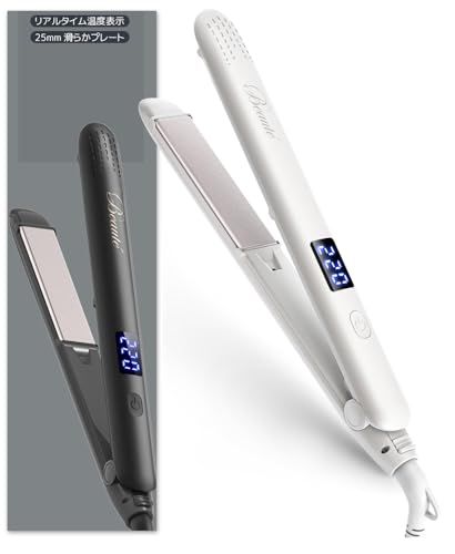 【新品】ヘアアイロン 2way イオンカール/ストレート 25mmプレート 120℃?220℃ プロ仕様 6段階温度調節可能 様々な髪質に対応 25秒立ち上がり 100?240V 海外対応/飛行機持込可能 大画面デジタル表示 360度回転コー cda124ed