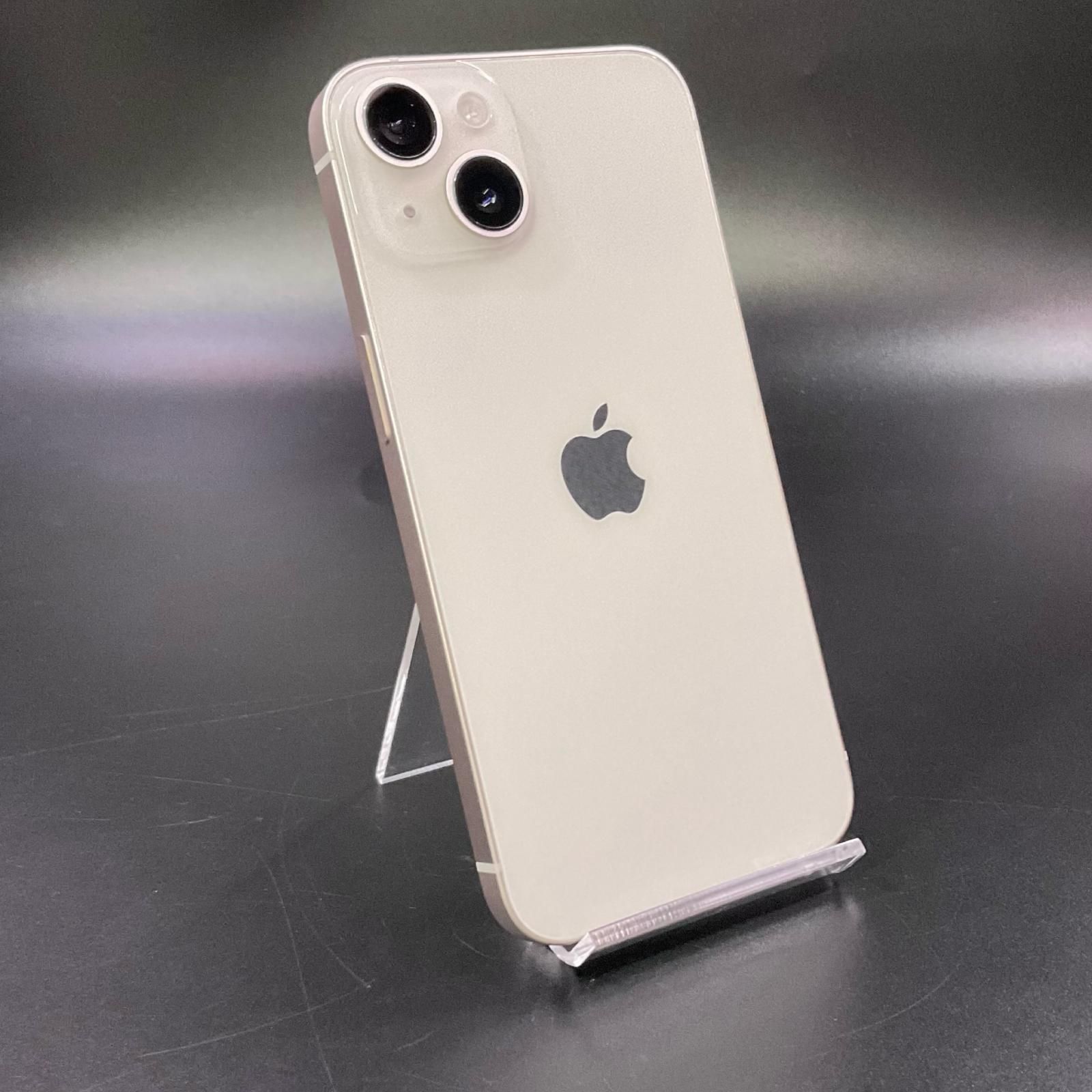 【全額返金保証】【最速発送】 iPhone 14 128GB スターライト Softbank 白ロム 美品 動作確認済 89%