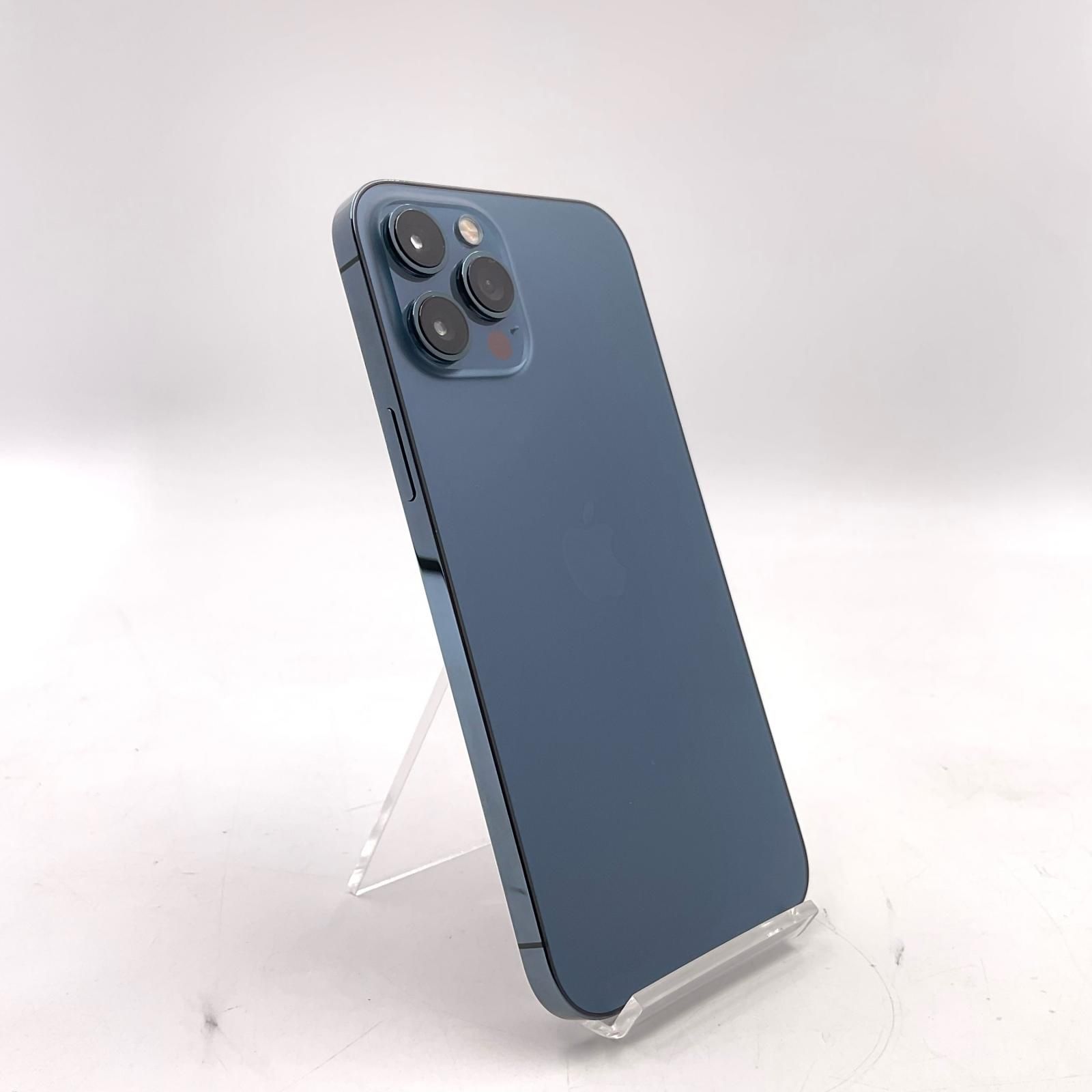 【全額返金保証】【最速発送】 iPhone 12 Pro Max 128GB パシフィックブルー au SIMフリー 白ロム 動作確認済 76%