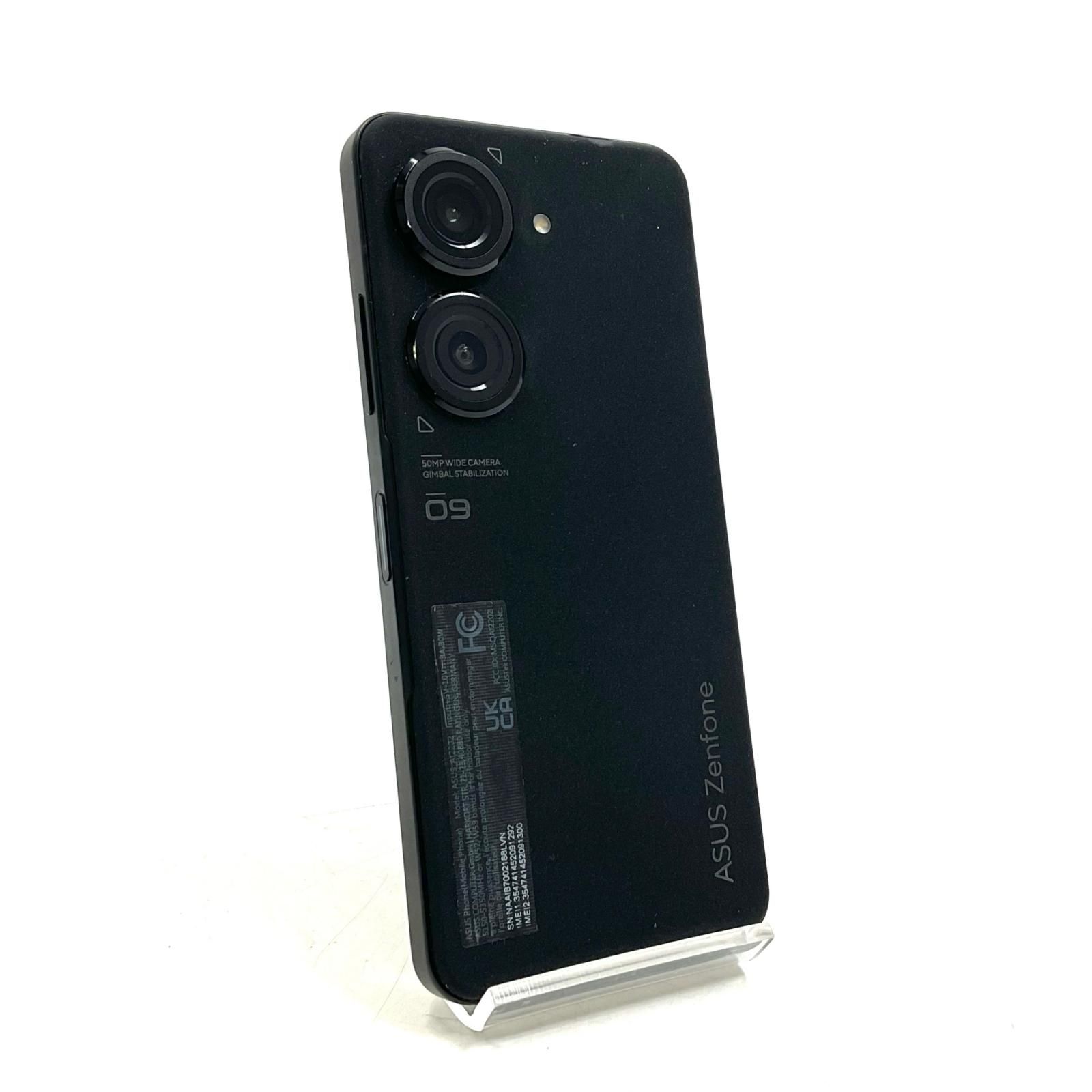 美品 ASUS Zenfone 9 128GB ミッドナイトブラック SIMフリー 