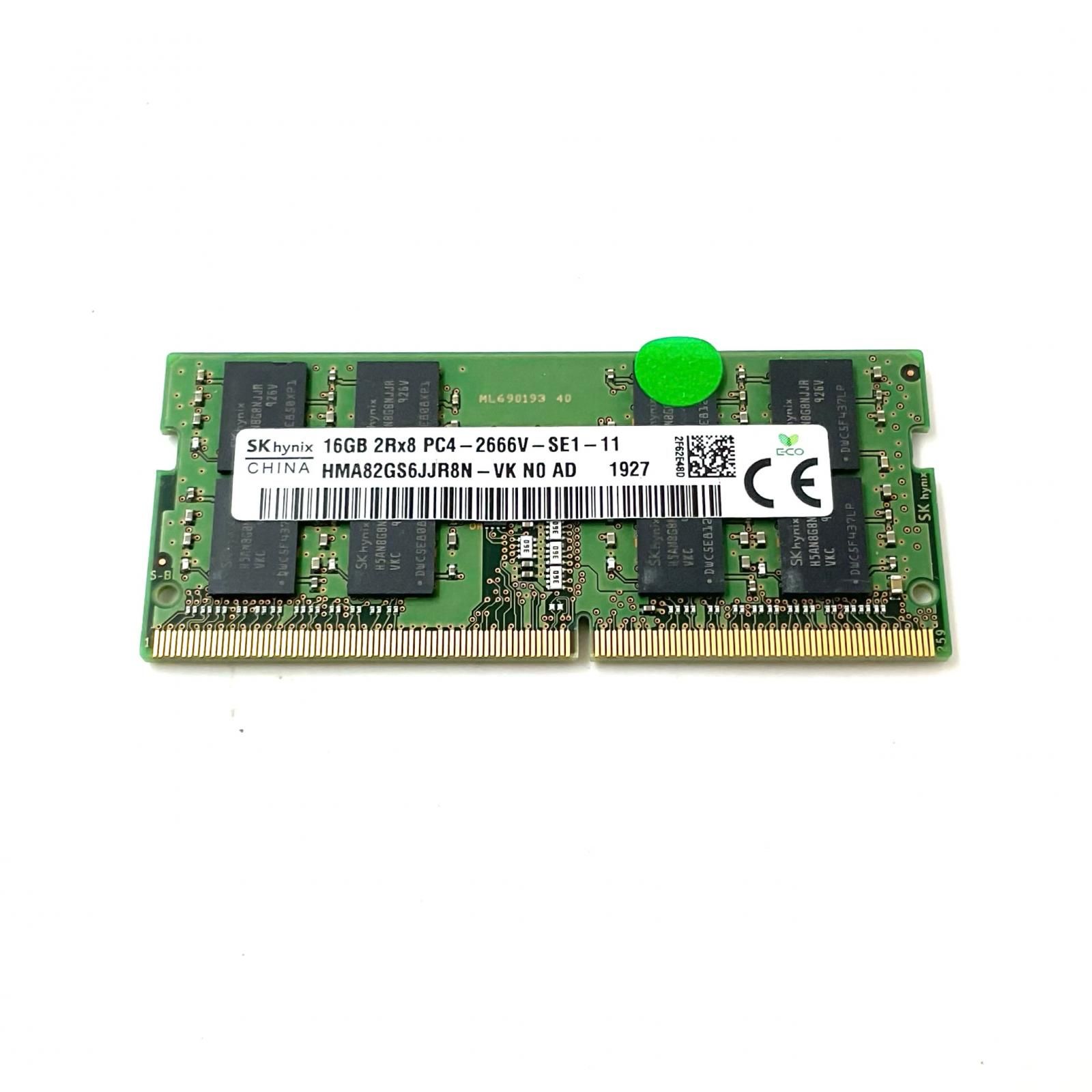 【全額返金保証】【最速発送】各種メーカー メモリ S.O.DIMM DDR4-2666 PC4-21300 16GB 美品 動作確認済