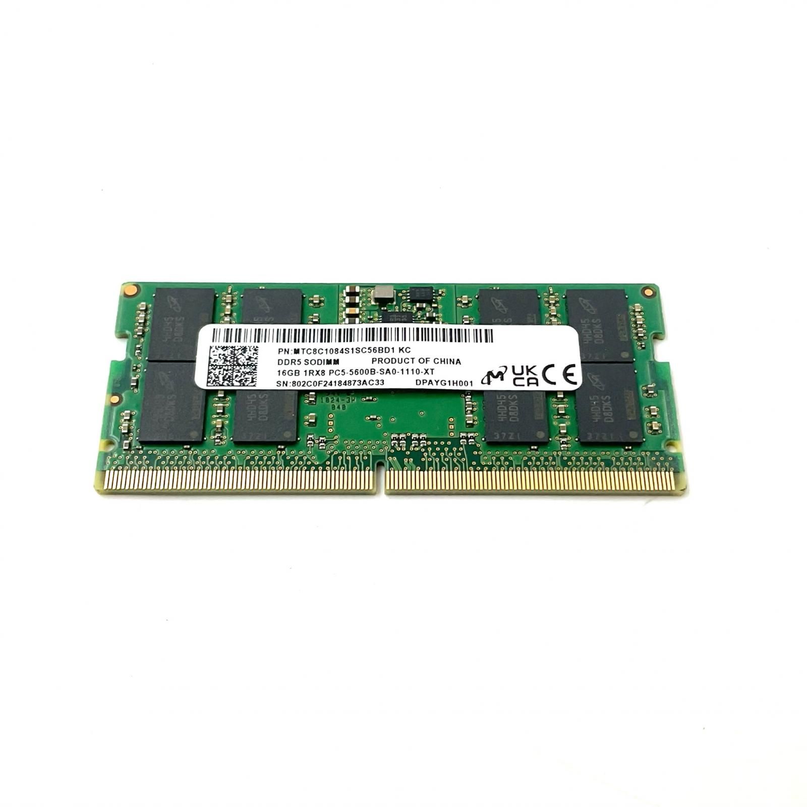 【全額返金保証】【最速発送】各種メーカー メモリ S.O.DIMM DDR5-5600 PC5-44800 16GB 美品 動作確認済