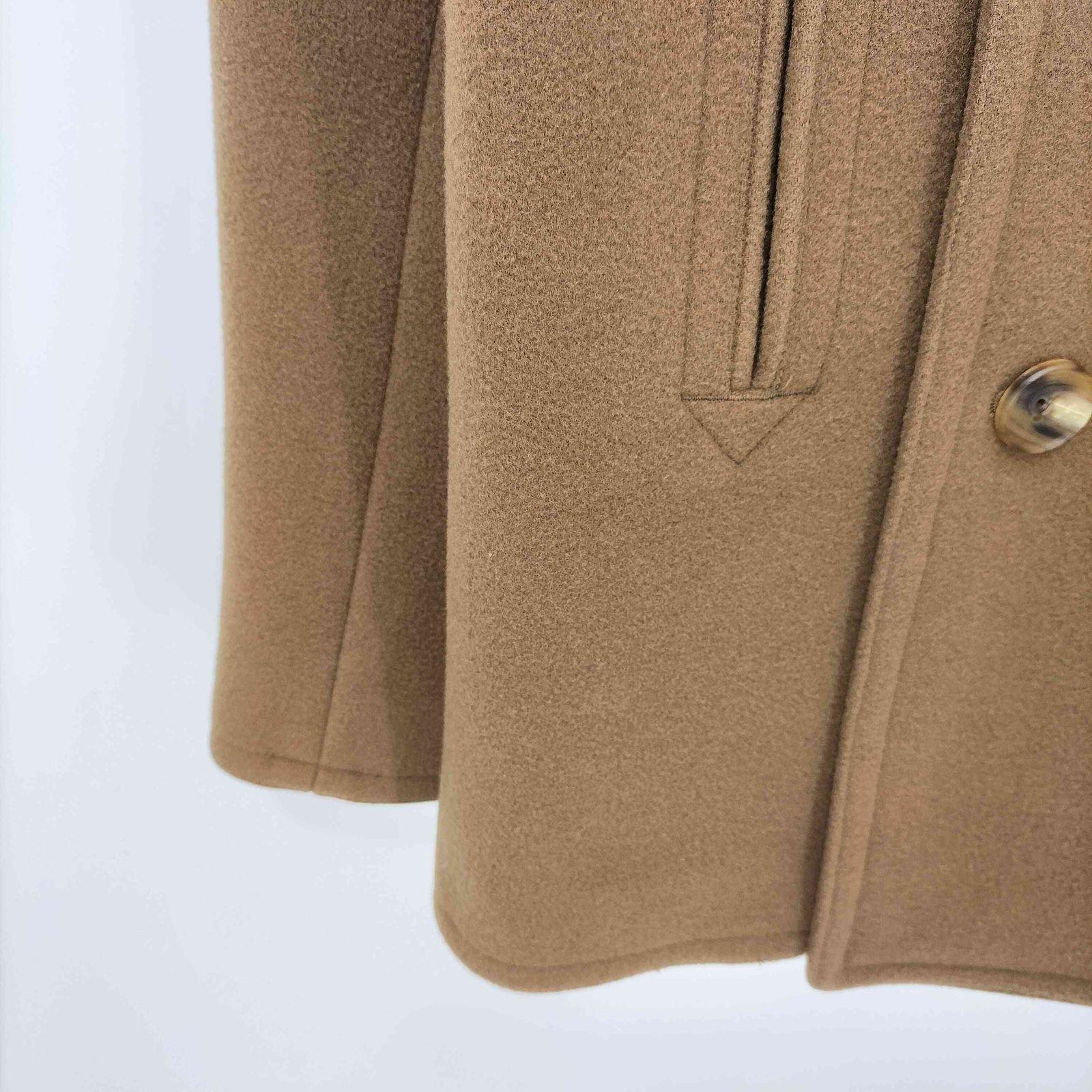 honor gathering メルトンコート　キャメル オナーギャザリング HONOR GATHERING Tasmania Fine Wool Pea Coat
