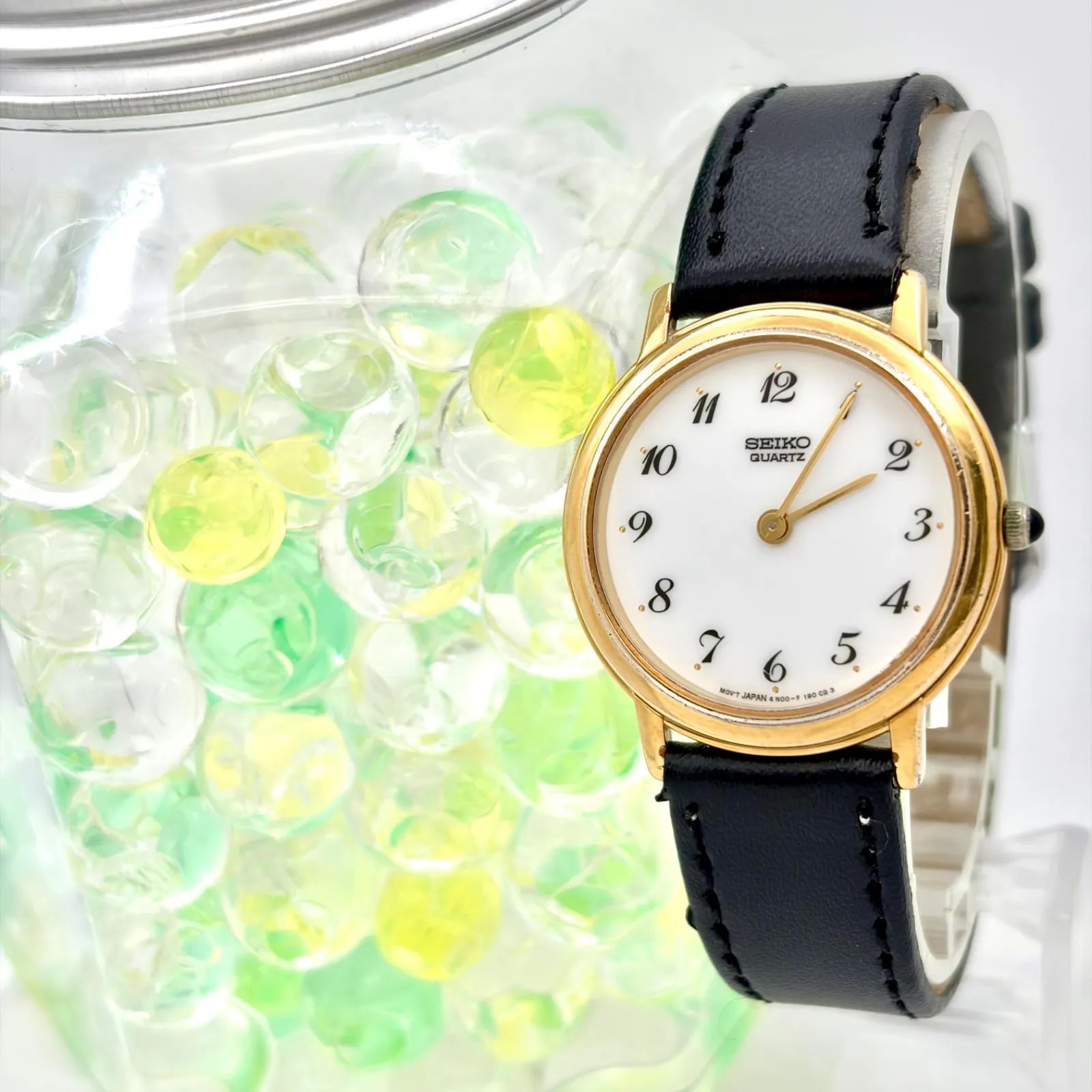 [Brand New Battery] SEIKO Seiko Ladies Watch Gold 4N00-F120 321775 Brand New Strap