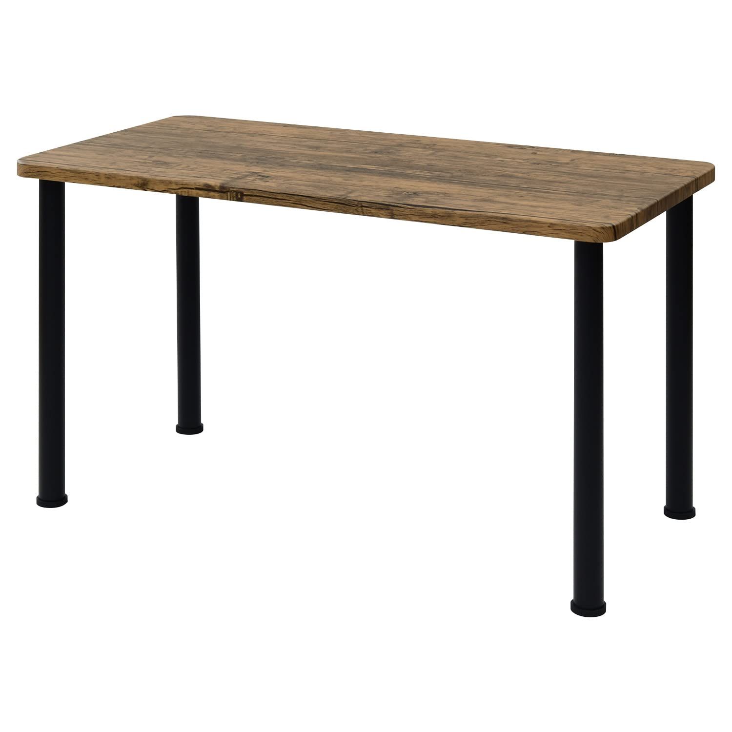 [山善] デスク パソコンデスク 幅120×奥行60×高さ70cm 【耐荷重80kg】 傷や汚れに強い天板 頑丈設計 天板厚3cm 脚部パイプ直径5cm 組立品 ブラウン(木目調) AMDT-1260(ABR)セットｍａ 13,125円