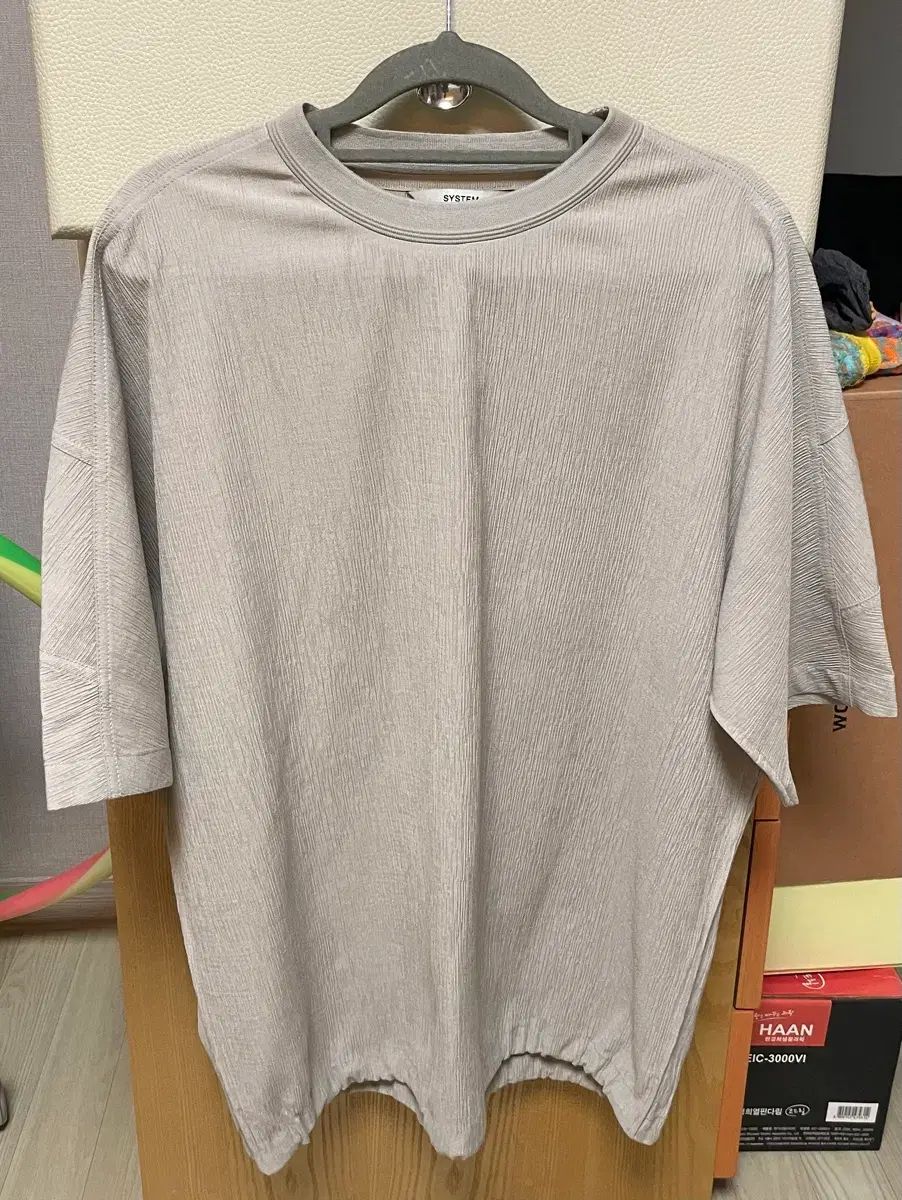 26ss システムオム シアサッカー 半袖Tシャツ 95サイズ