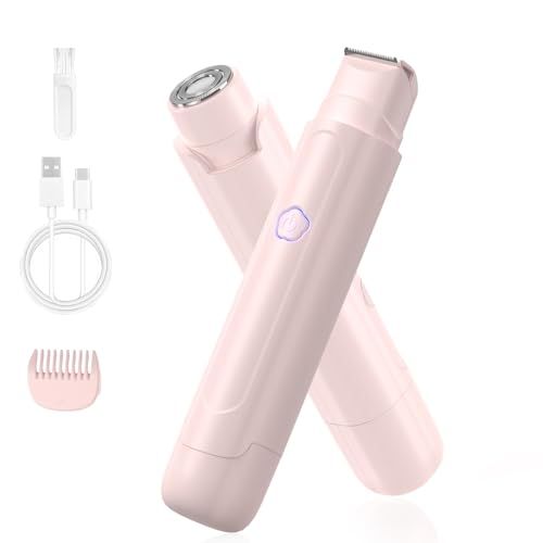 Electric Shaver, Women's Dual Head, Vio Electric Shaver, Women, Men's, Face Shaver, Rotatable Body, Multi-function, Unwanted Hair Treatment, Full Body, Face, Back, Arm, Shank, Bikini Line, Wasted Hair Treatment, IPX6 Waterproof Design, Small, Painless, Type-C USB Charging, Inner Blade, Water Wash, 2aec5111