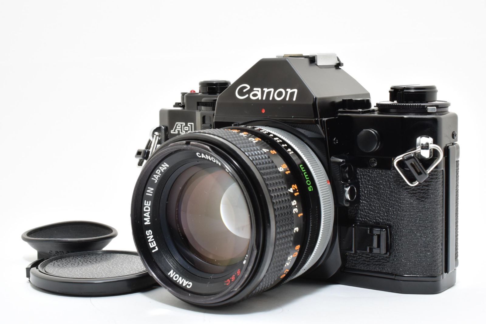 7320 【並品】 Canon A-1 Slr Film Camera Fd 50mm F1.4 S.S.C. Prime Lens モルト交換済 動作確認済 キャノン Mfフィルムカメラ