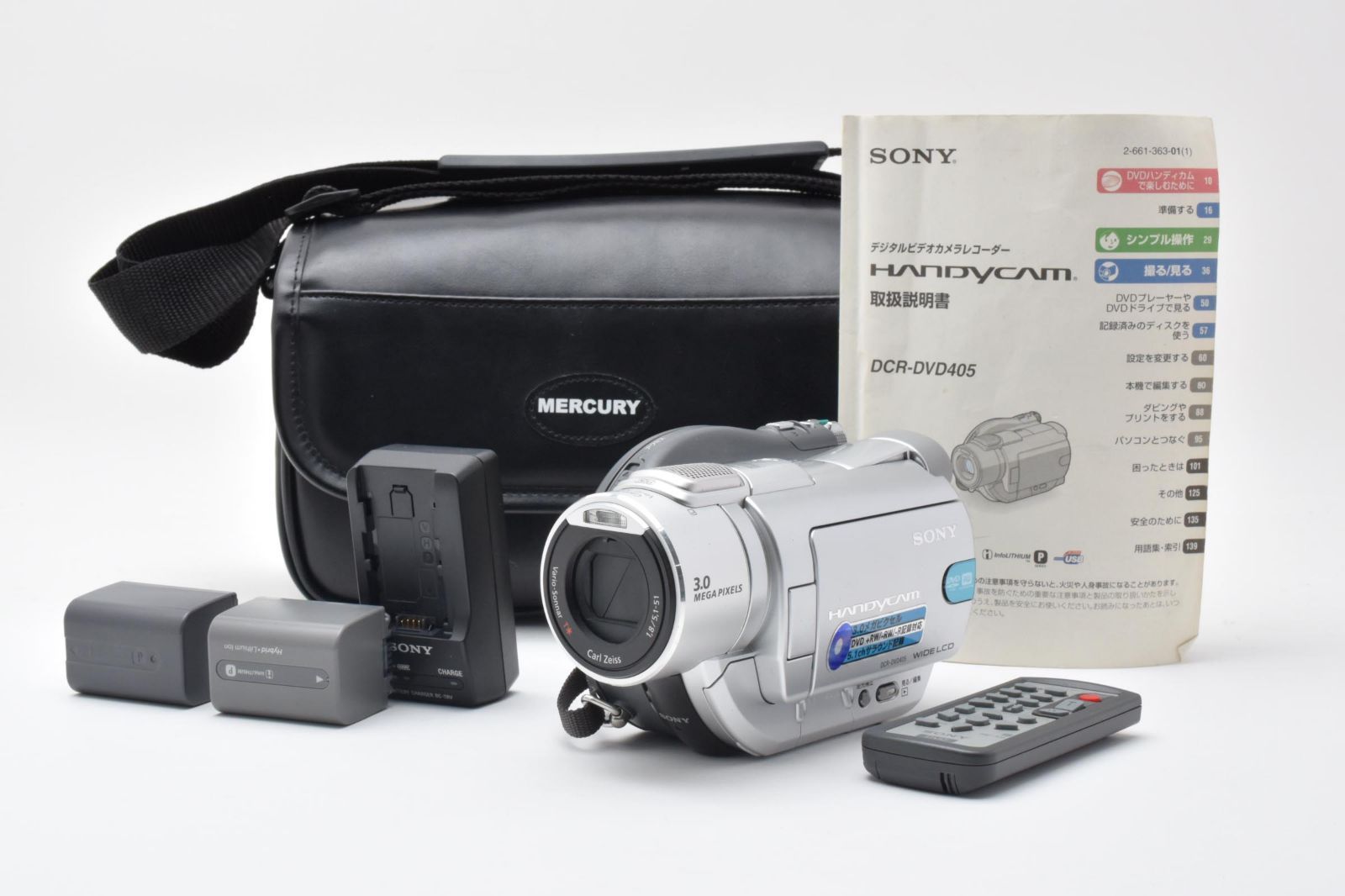 7120 【良品】 Sony Dcr-Dvd405 Camcorder / Video Camera 動作確認済 ソニー カムコーダー