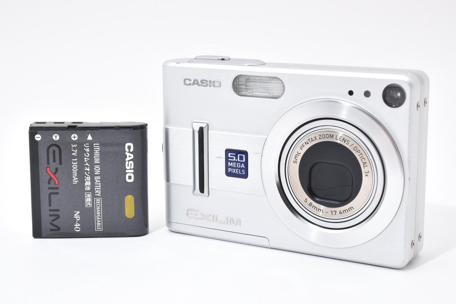 6840 【並品】 Casio Exilm Ex-Z55 Compact Digital Camera 動作確認済 コンパクトデジタルカメラ