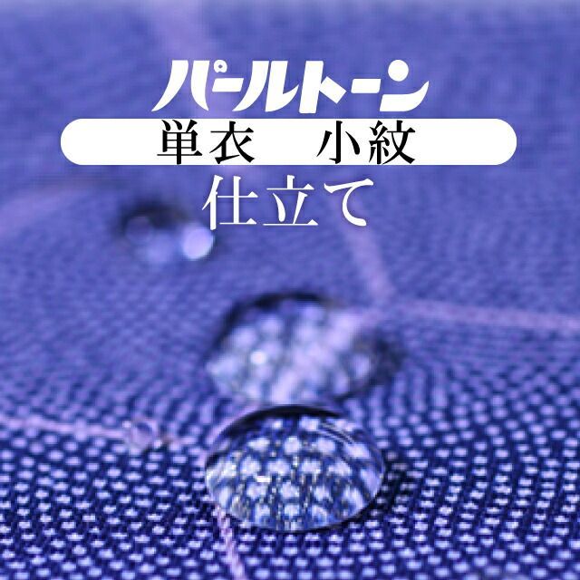 パールトーン加工 お仕立て セット 小紋 撥水 防カビ 防汚 パールトーン ガード加工 単衣 sin3539pt 着物】
