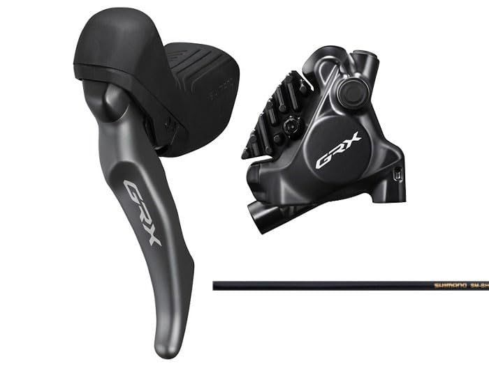 新品 シマノ（SHIMANO） GRX Jキット デュアルコントロールレバーBL-RX820-L 左レバー/BR-RX820-R DISCキャリパー リア用（フィン付レジンパッド）SM-BH90 1700mmホース セット IRX8204DLRDSC170 27,406円