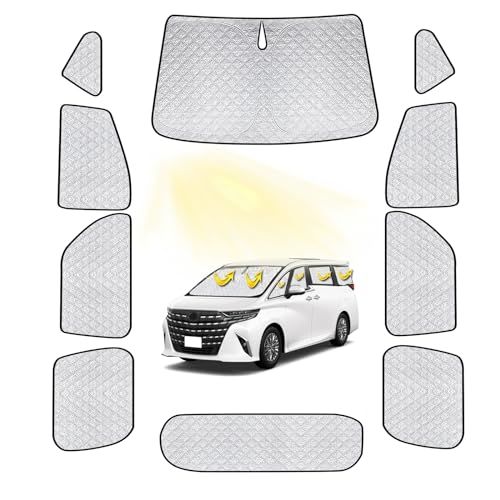 トヨタ アルファード 40系 サンシェード フルセット ALPHARD 40系 車中泊 車用 サンシェード 仮眠 マルチサンシェード 遮光シェード 断熱 車窓日よけ アルファード 40系車中泊 シェード アウトドア 全窓対応 高密度 UVカット 盗難防止 ts