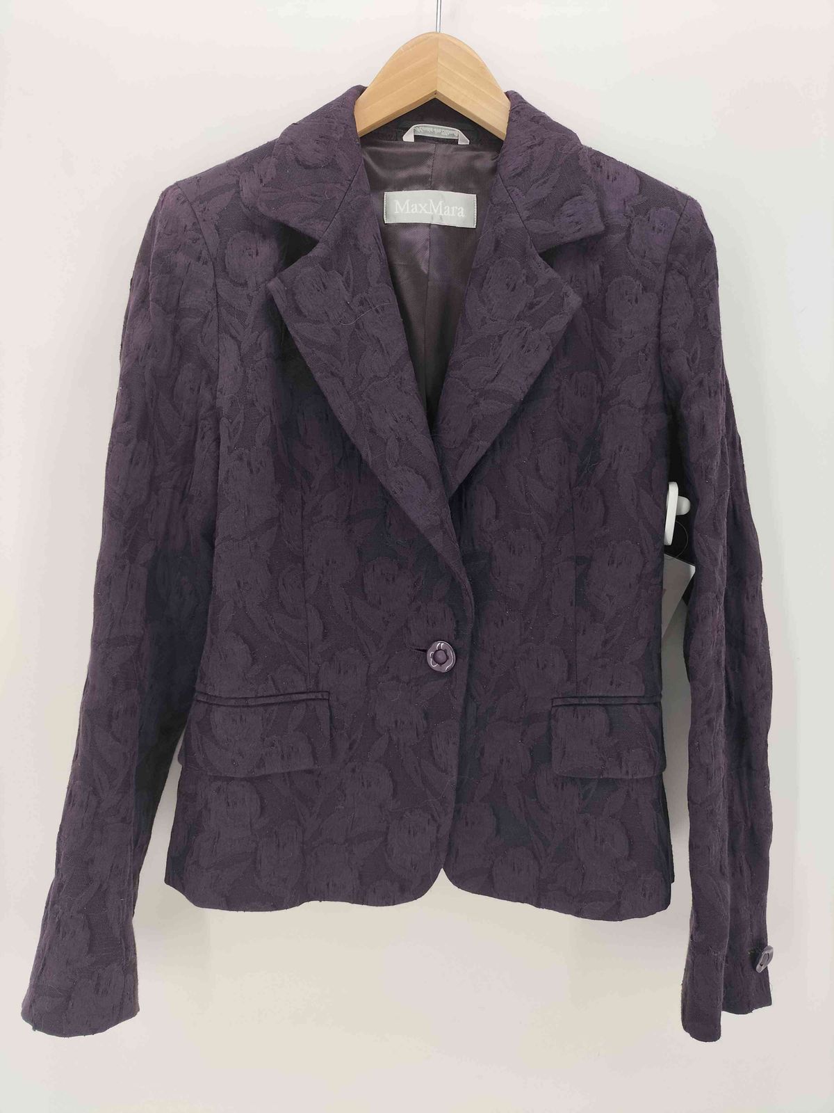 マックスマーラ MAX MARA 銀タグ イタリア製 フラワージャガード 1B