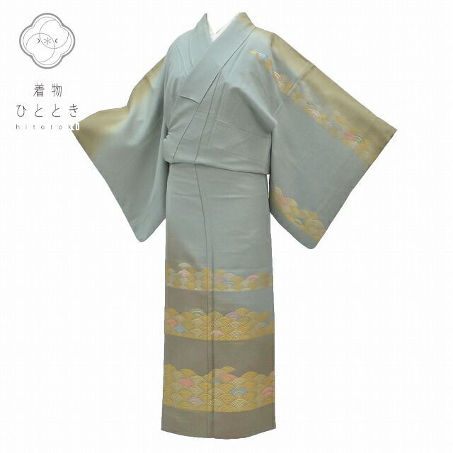 訪問着 リサイクル着物 身丈154.8cm 裄丈62.7cm 正絹 仕立て上がり 