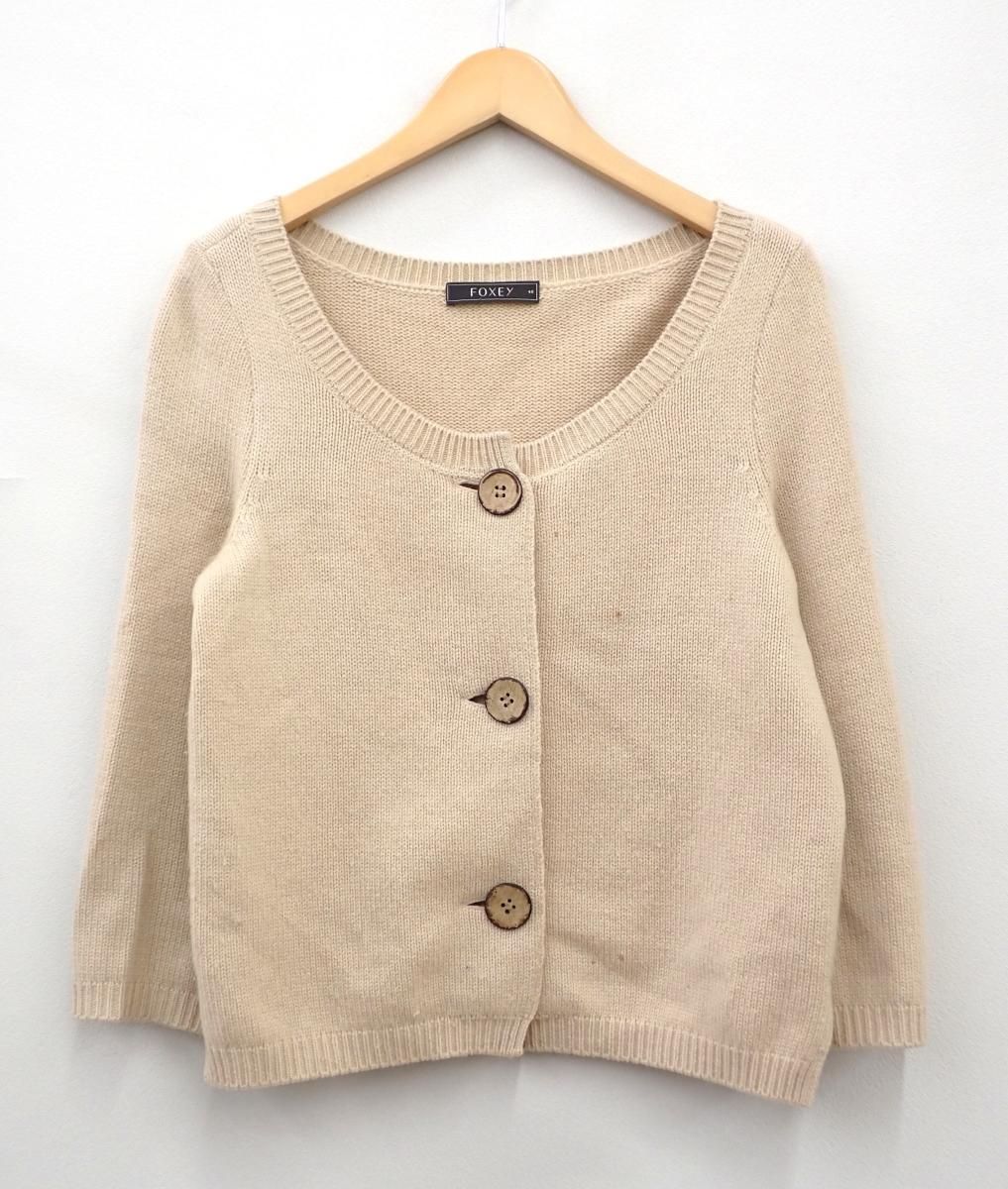☆7451☆FOXEY フォクシー カシミヤ マカロンカーディガン 30378 40