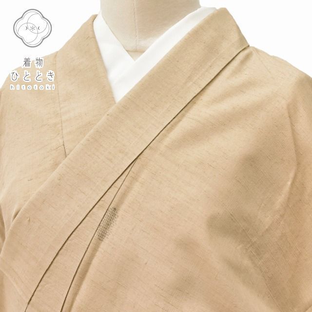 紬 リサイクル着物 身丈162.2cm 裄丈65cm 真綿紬 正絹 つむぎ 特選 