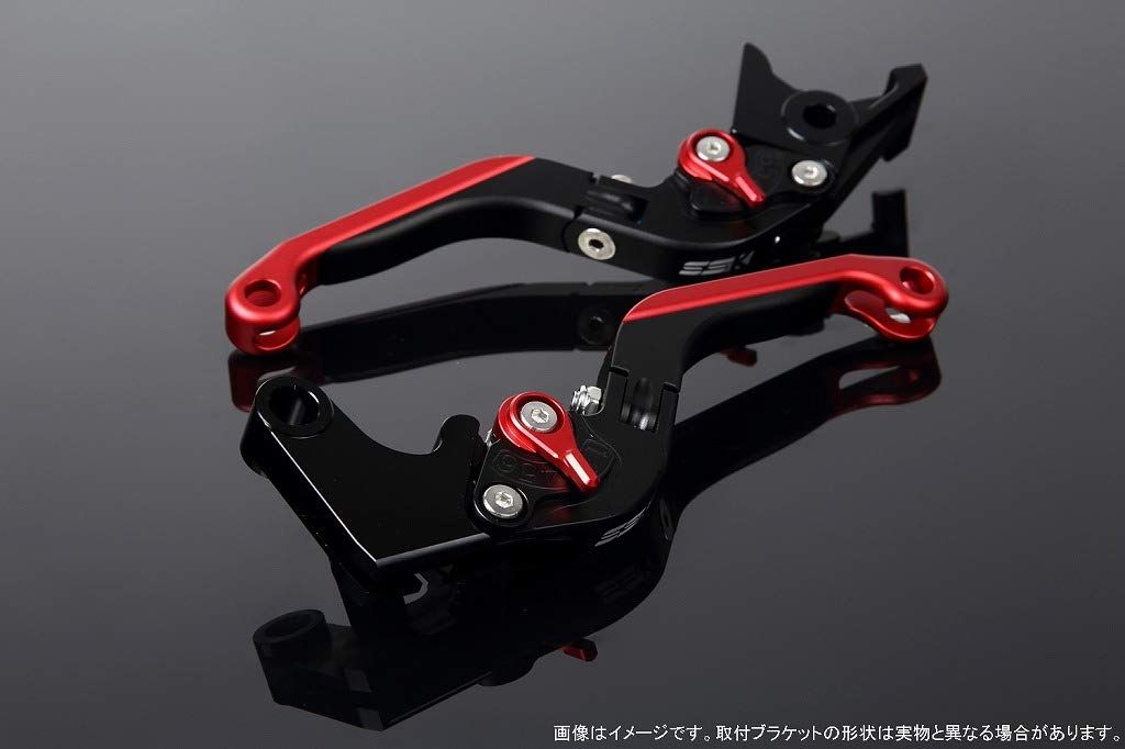 新品 SSK アジャストレバー 可倒延長式 レバー本体カラー:マットブラック アジャスターカラー:マットレッド エクステンションカラー:マットレッド LVGM038BK-RDRD