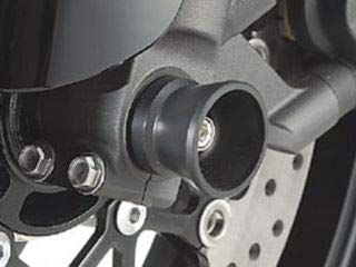 新品 アグラス(AGRAS) フロントアクスルプロテクター ファンネルタイプ ブラック GSX-R750(11-12) GSX-R600(11-12) 344-398-J0B