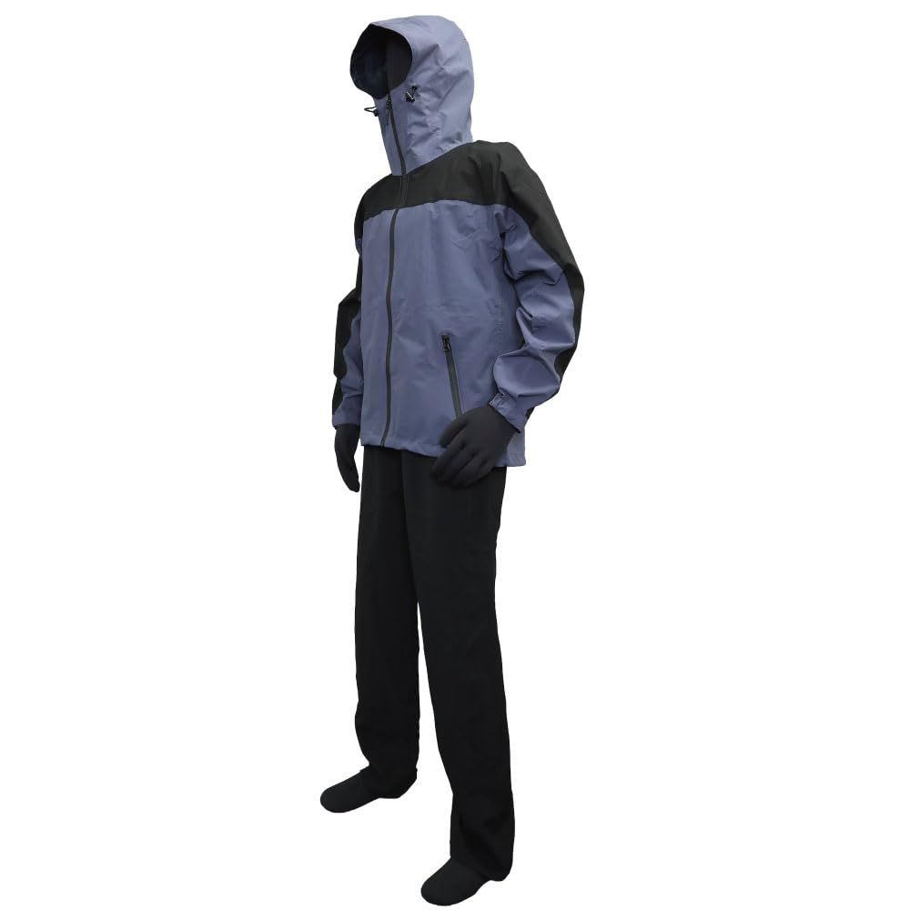新品 [川西工業] 3527 4WAYストレッチレインスーツ ネイビー LL