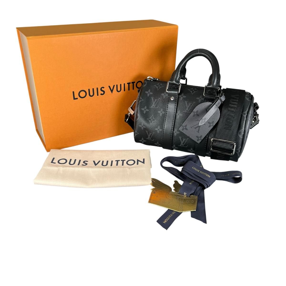 ルイヴィトン M46271 エクリプス バンドリエール キーポル25 ハンドバッグ LOUIS VUITTON ブラック