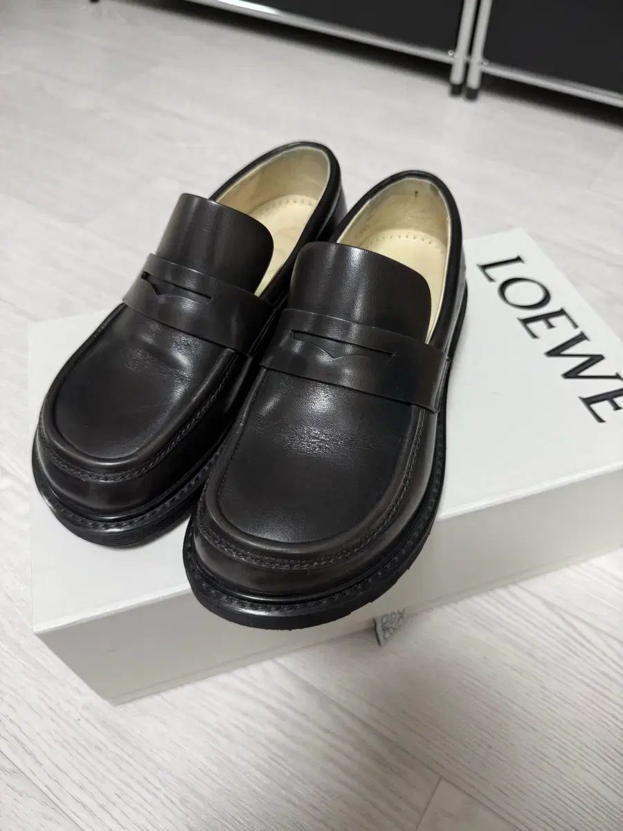 LOEWE ロエベ ブレーザー ブラウン フラットフォーム ローファー 35