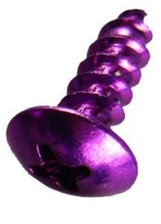SakaSK アルミタッピングビス(M5×16mm) 汎用 ドレスアップ カスタム 自作 軽量化 (1000個セット, パープル (紫))