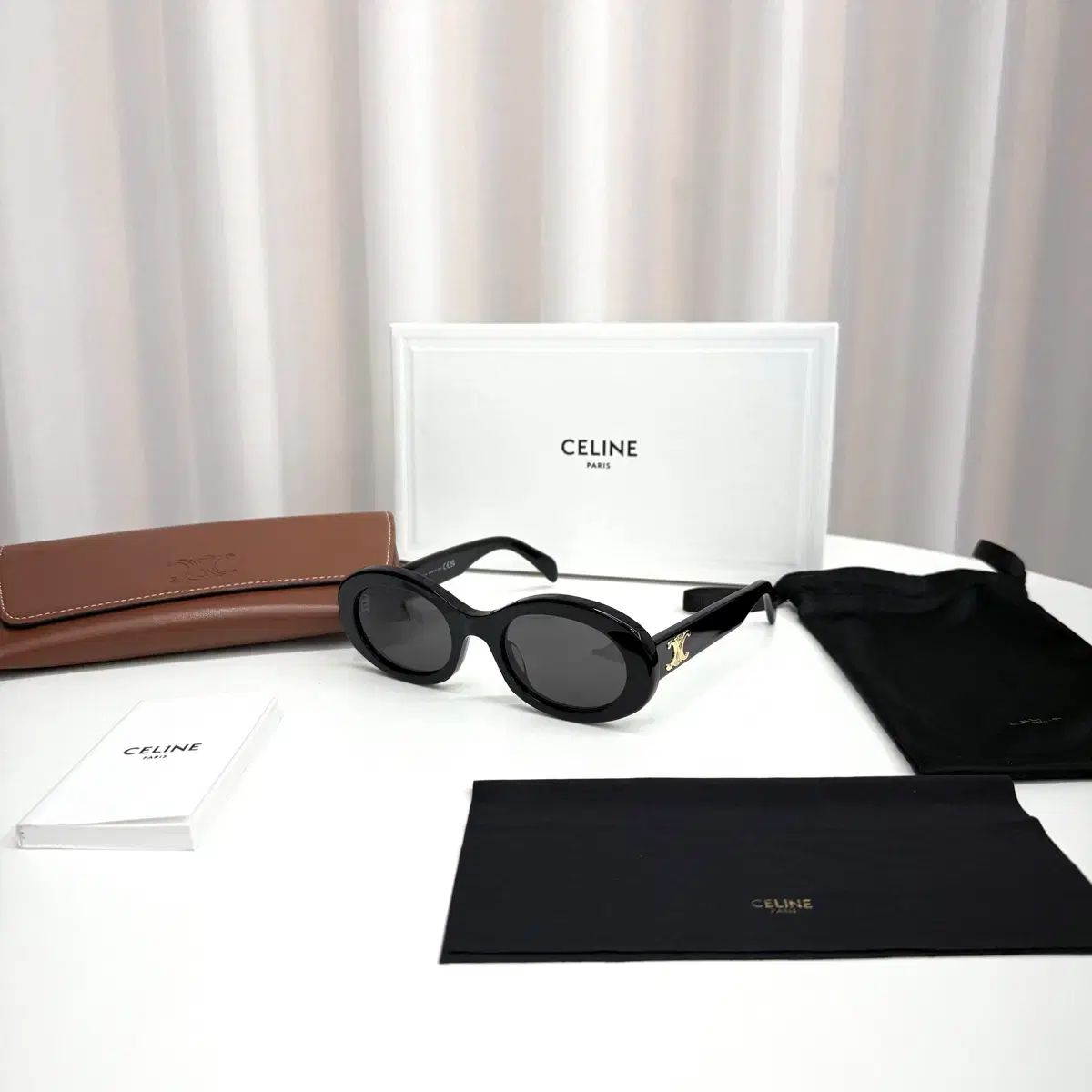正規品 / 26年購入 Celine セリーヌ トリオンフ 01 サングラス ブラック