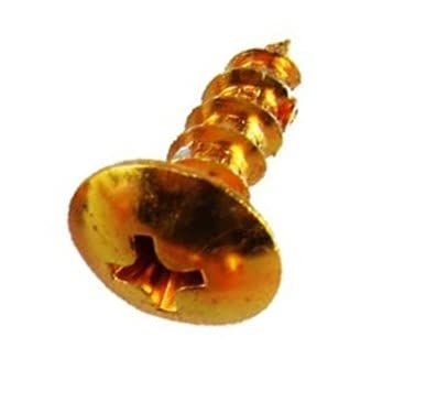 SakaSK アルミタッピングビス(M5×16mm) 汎用 ドレスアップ カスタム 自作 軽量化 (1000個セット, ゴールド (金))