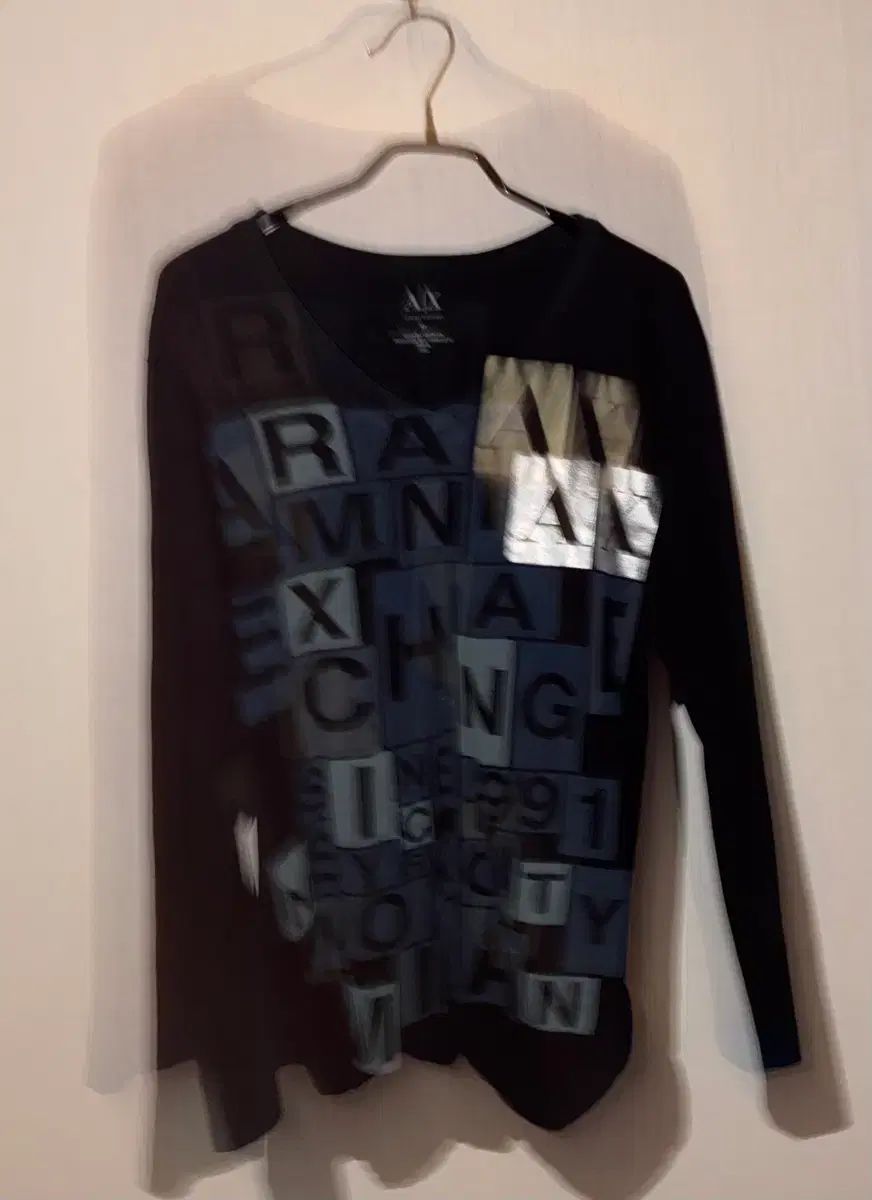 ARMANI EXCHANGE Y2K ヴィンテージ タイポグラフィック 長袖 Tシャツ