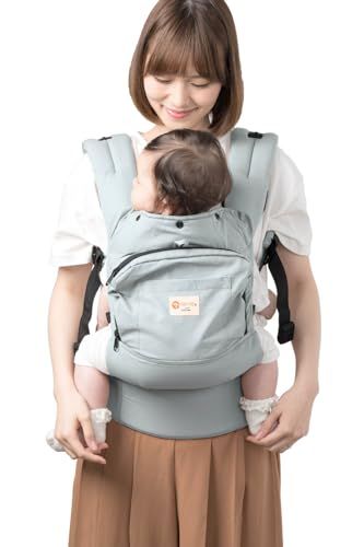 napnap(ナップナップ) 抱っこ紐 だっこひも おんぶ紐 抱っこ おんぶ 暑さ対策 オールシーズン ベビーキャリー BASIC(ベーシック) (ブルーグレー)pms 57bc1000