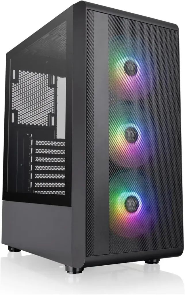 【新品】PCハード ミドルタワー型PCケース Thermaltake S200 TG ARGB (ブラック) [CA-1X2-00M1WN-00]