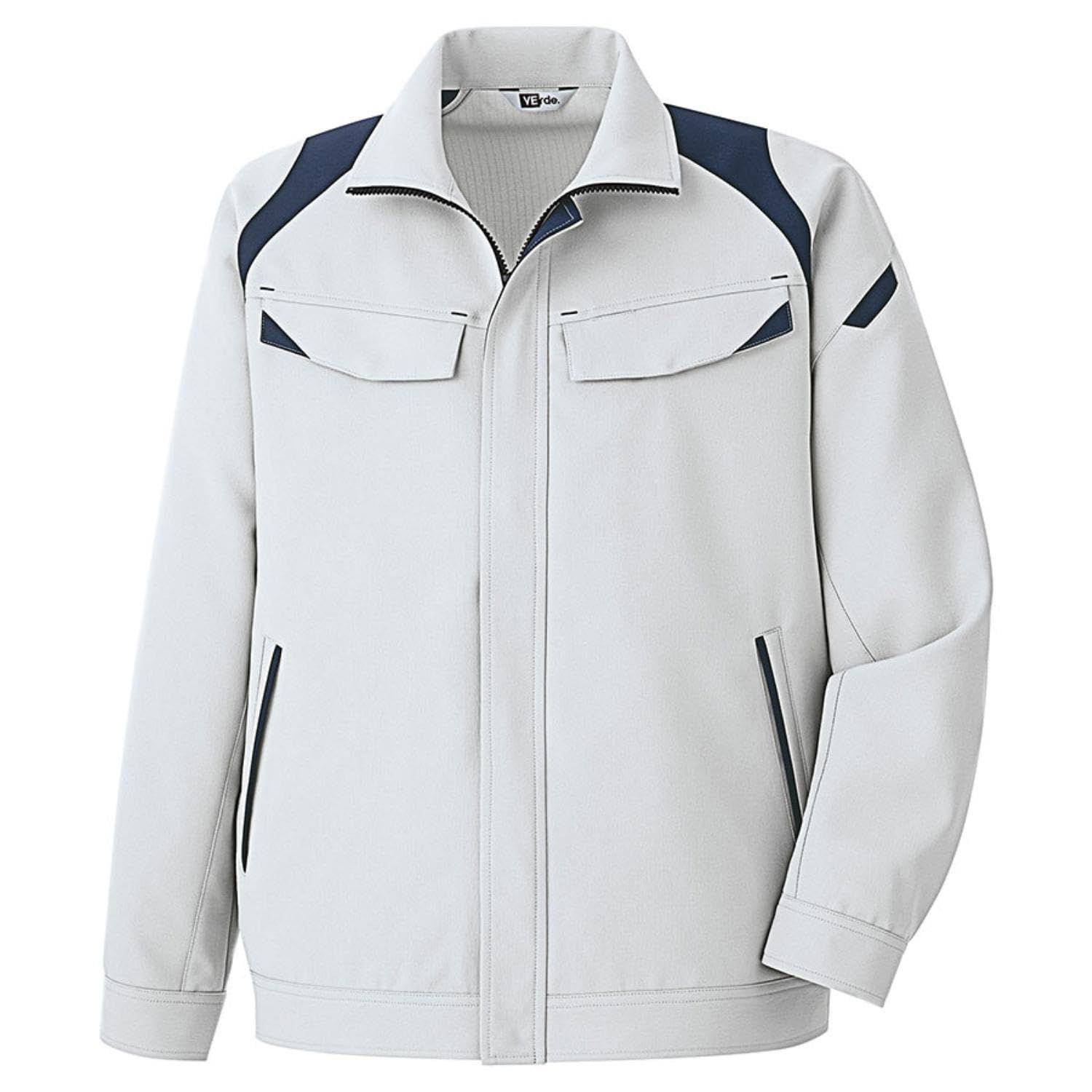 新品 [ミドリ安全] 作業服 長袖 ジャンパー 男女兼用 帯電防止 ストレッチ GS2711 上 シルバーグレー SS