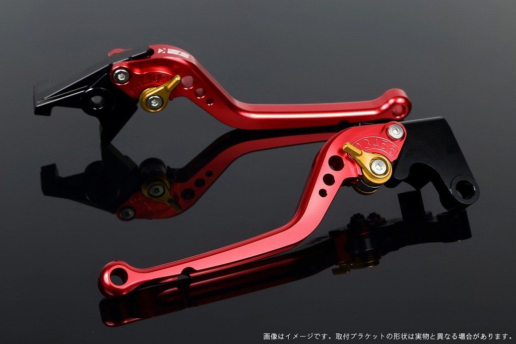新品 SSK スピードラ アジャストレバーセット スタンダードロング レバー本体カラー:レッド アジャスターカラー:ゴールド SUZUKI GSX-S125/GSX-R125 2017-2019