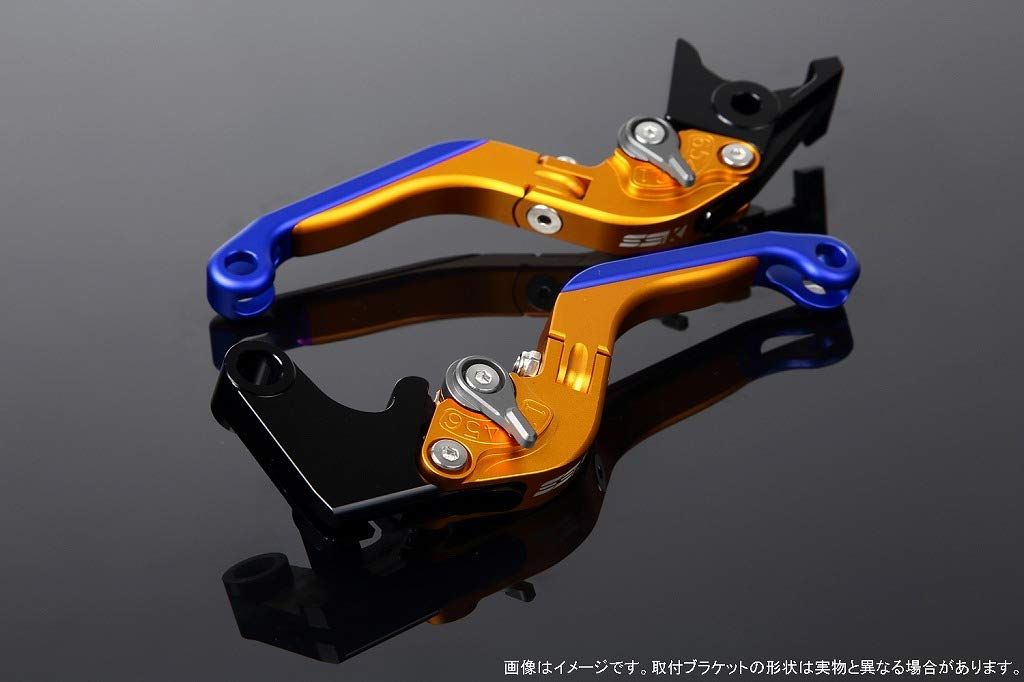 新品 SSK スピードラ アジャストレバーセット 可倒延長式 レバー本体カラー:マットゴールド アジャスターカラー:マットチタン エクステンションカラー:マットブルー YAMAHA XMAX