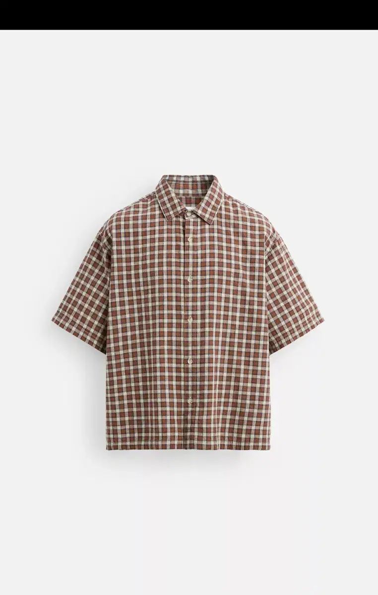 ZARA チェック ストラクチャード シャツ