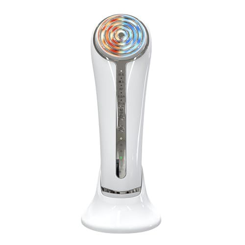 【2025年新モデル】 美顔器 RF美顔器 イオン導入 超音波美顔器 EMS 微電流 4色LED 光エステ 1台多役 イオン美顔器 5種類モード 3段階レベル 超音波振動 肌ケア 口元ケア フェイスケア 多機能美容器 目元ケア 温冷ケア 冷感 f1750dfc