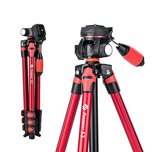 【新品】Fotopro 三脚 152cm 軽量1.1kg 3D雲台 フリップロック 耐荷重3kg 収納46cm バッグ付 トラベル三脚 S3 Vlog 動画撮影 3344840c