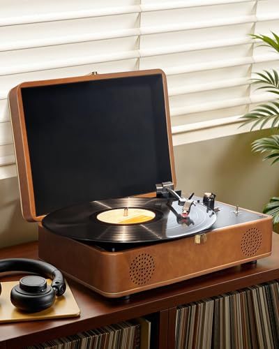 【新品】レトロ レコードプレーヤー bluetooth対応 スーツケース型 ターンテーブル ポータブル レコードプレイヤー デュアルスピーカー内蔵 蓄音機 オーディオ デバイス レトロ家電 bluetooth スピーカー アナログレコード 双 ab9735bd