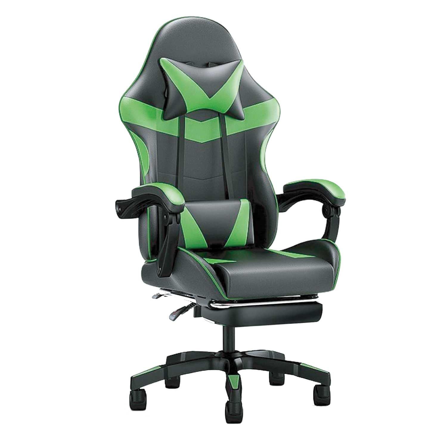 onenext(ワンネクスト) ゲーミングチェア オットマン付き デスクチェア パソコンチェア gaming chair リクライニング 日本語説明書付き (グリーン)ｍａ