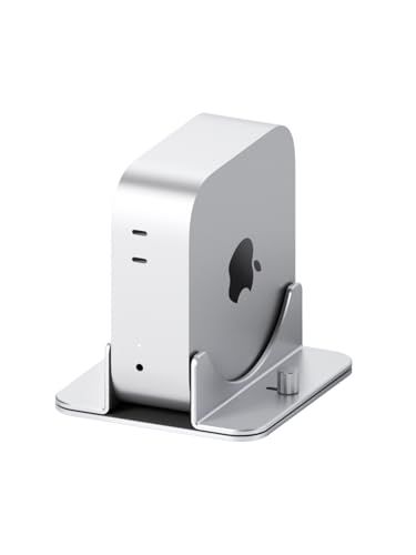 Hagibis Mac Mini M4 スタンド 縦置き Mac Studio スタンド アルミ合金 滑り止め 2024 M4 Pro Macmini用 ミニPC 冷却 デスクトップ パソコンスタンド マックミニ 省スペース（シルバー）ｍａ