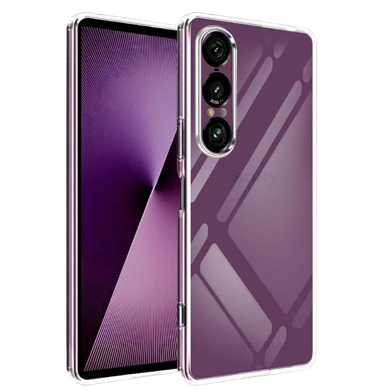 ZXZone Xperia 1 VII ケース レンズ保護 透明 耐衝撃 衝撃吸収 防指紋