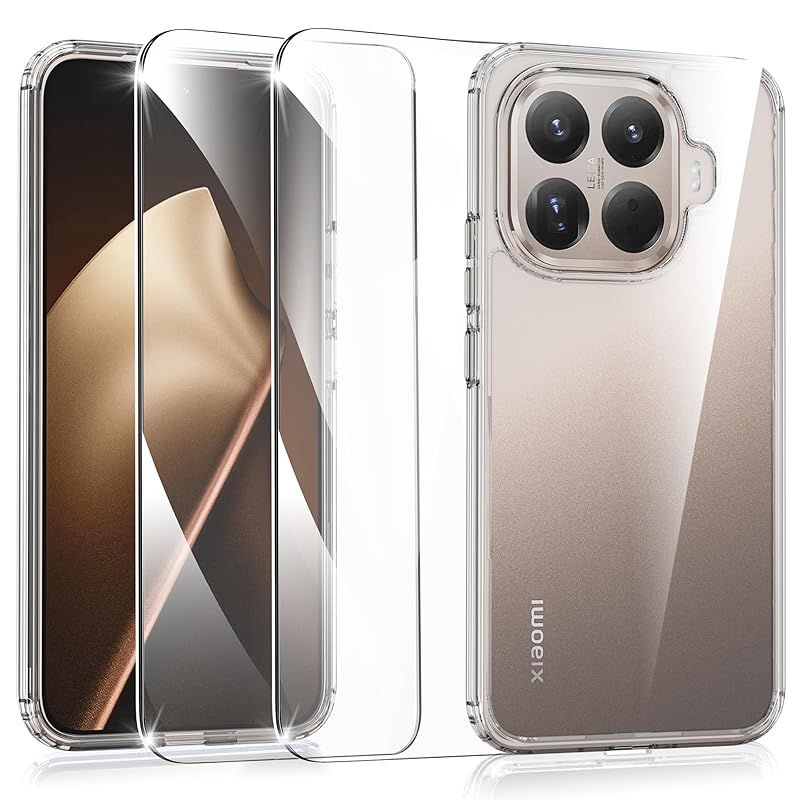 ピ*1様 Xiaomi 15T Pro ケース・保護フィルム付き 新品】 Xiaomi 15T Pro 用 ケース + ガラスフィルム付き（2枚) クリア
