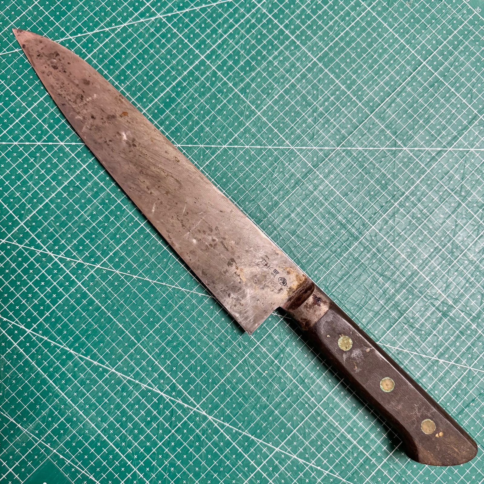 Masahiro 牛刀 240mm 正広作☆牛刀☆240mm☆日本鋼☆ハガネ☆右利き用☆片刃☆業務用包丁