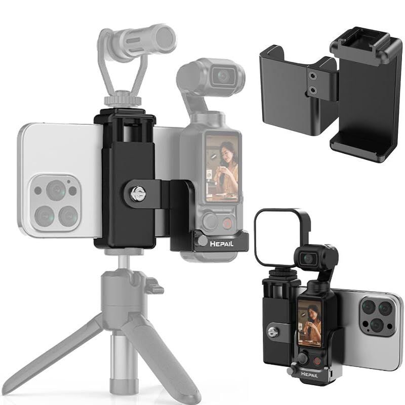 新品 OSMO POCKET 3/4 拡張アダプタスタンド DJI POCKET 3 対応 携帯電話ホルダー 拡張ホルダーコールドシュースロットと1/4ネジ穴付き 接続可能 三脚、フィルライト、マイクなど